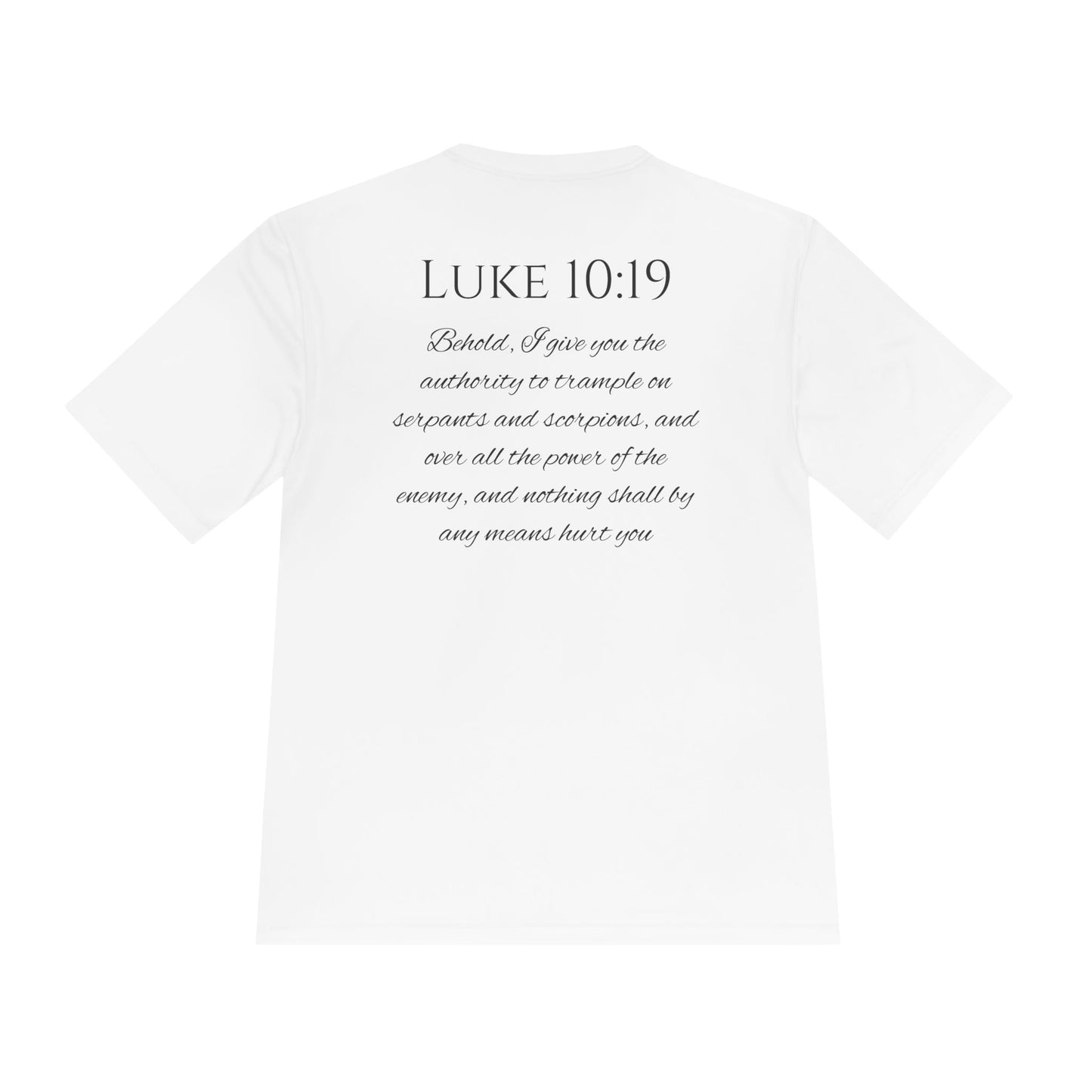 Luke 10:19 Unisex Moisture Wicking Tee