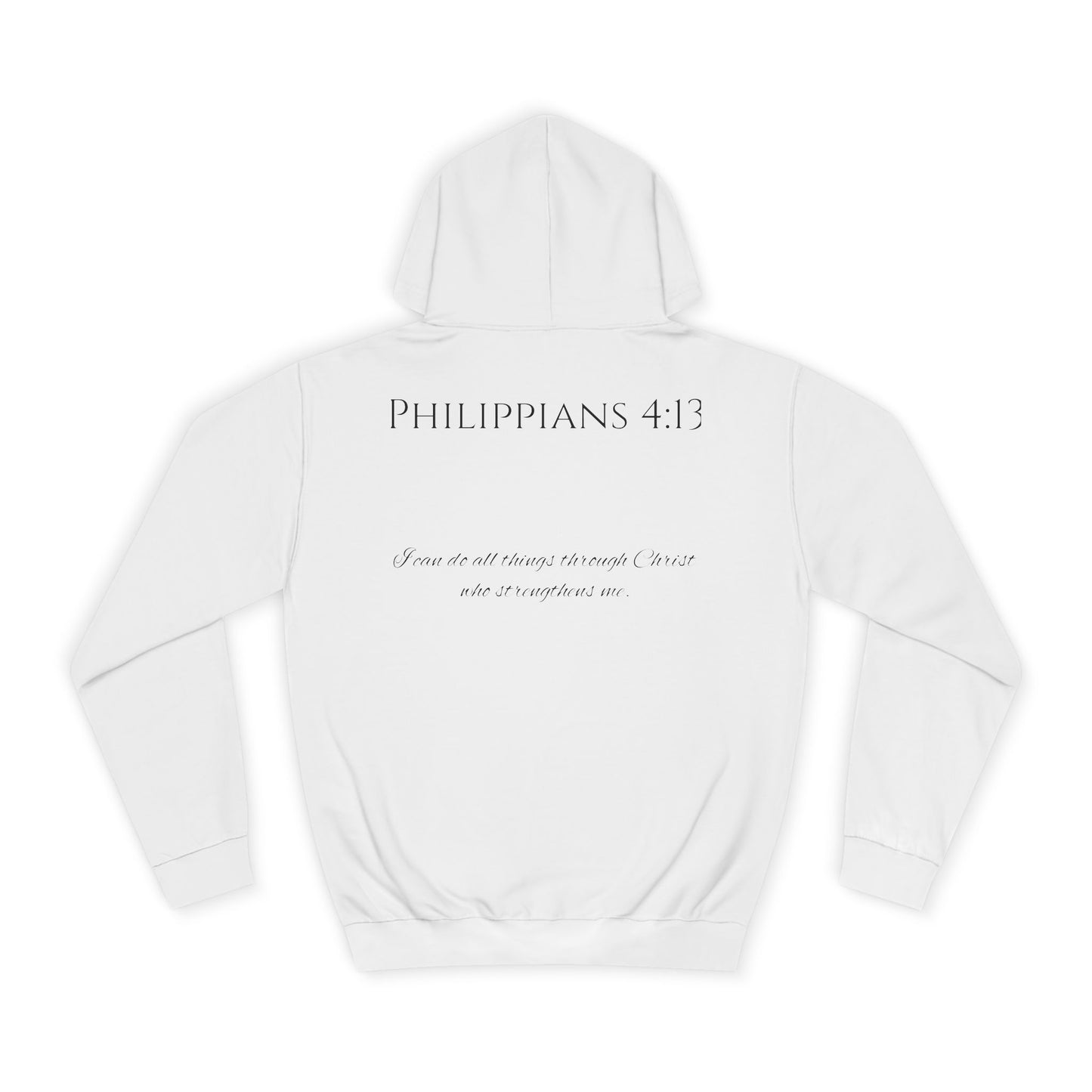 Philippians 4:13 Unisex College Hoodie