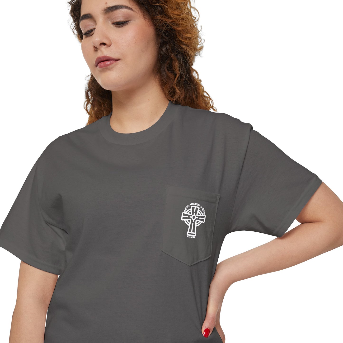 Psalm 23:4 Unisex Heavy Cotton Pocket Tee