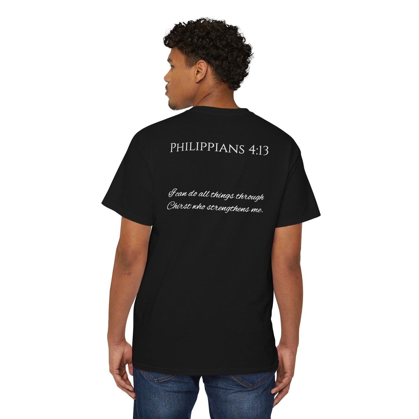 Philippians 4:13 Unisex Heavy Cotton Pocket Tee