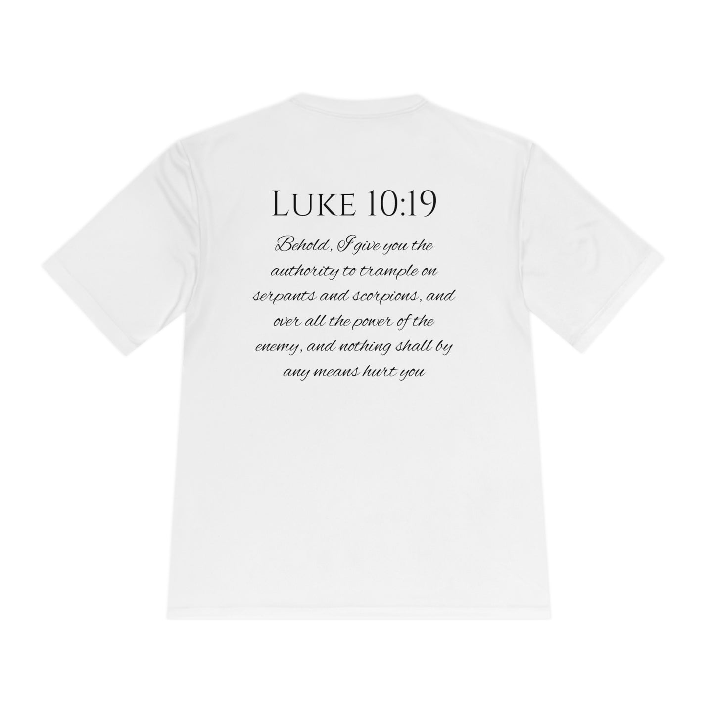 Luke 10:19 Unisex Moisture Wicking Tee