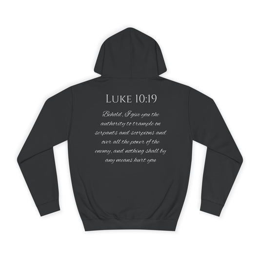 Luke 10:19 Unisex College Hoodie