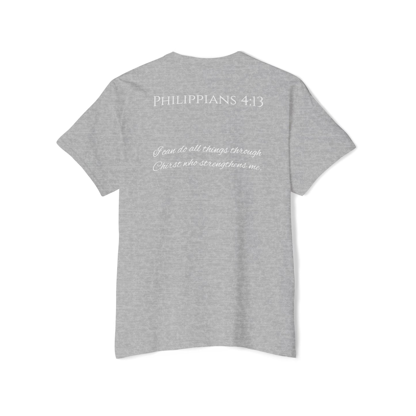 Philippians 4:13 Unisex Heavy Cotton Pocket Tee