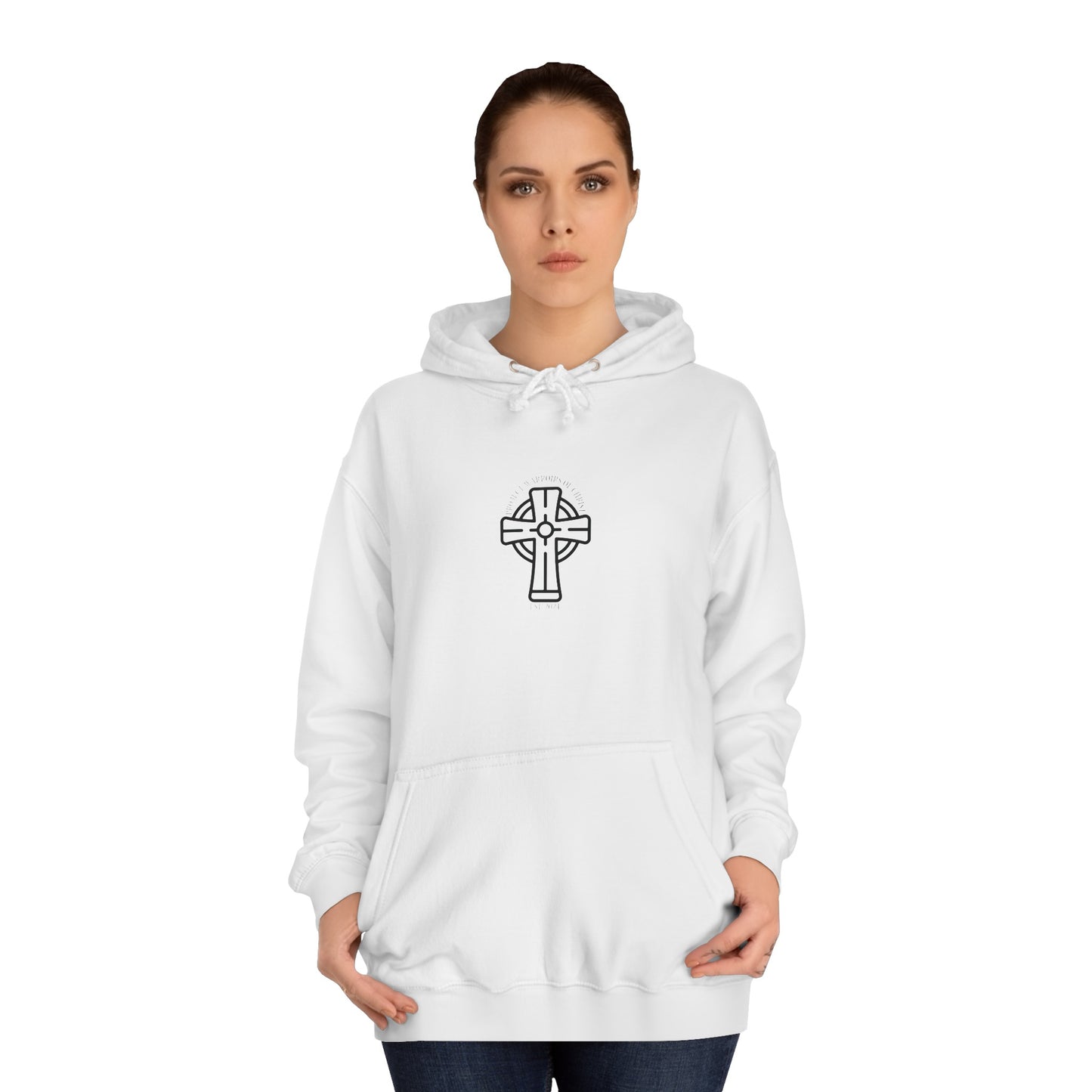 Deuteronomy 31:6 Unisex College Hoodie