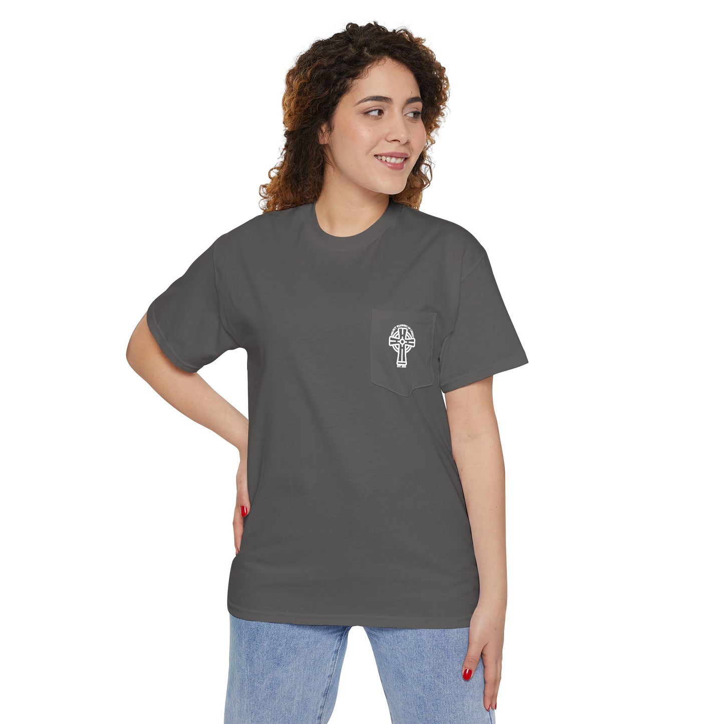 2 Timothy 2:3 Unisex Heavy Cotton Pocket Tee