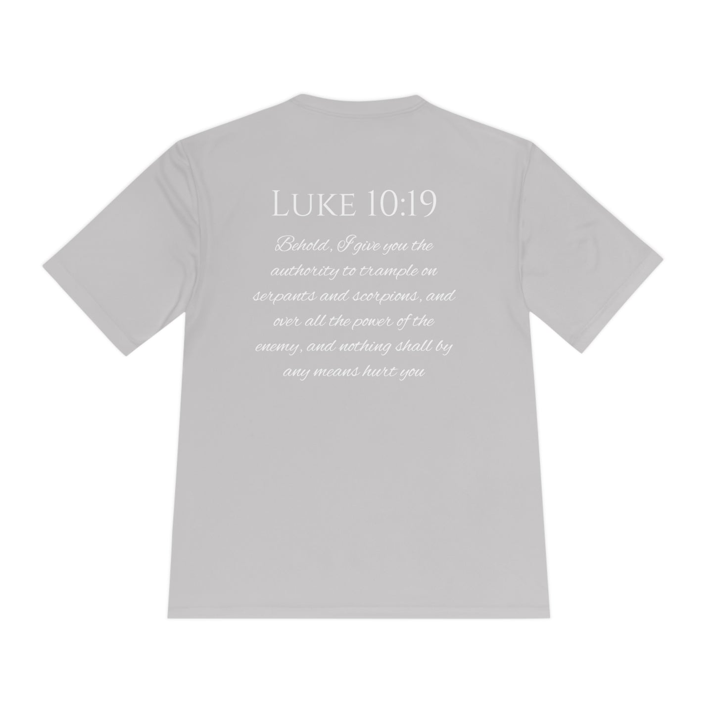 Luke 10:19 Unisex Moisture Wicking Tee