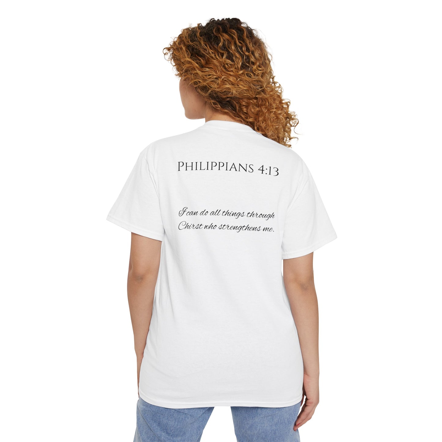 Philippians 4:13 Unisex Heavy Cotton Pocket Tee