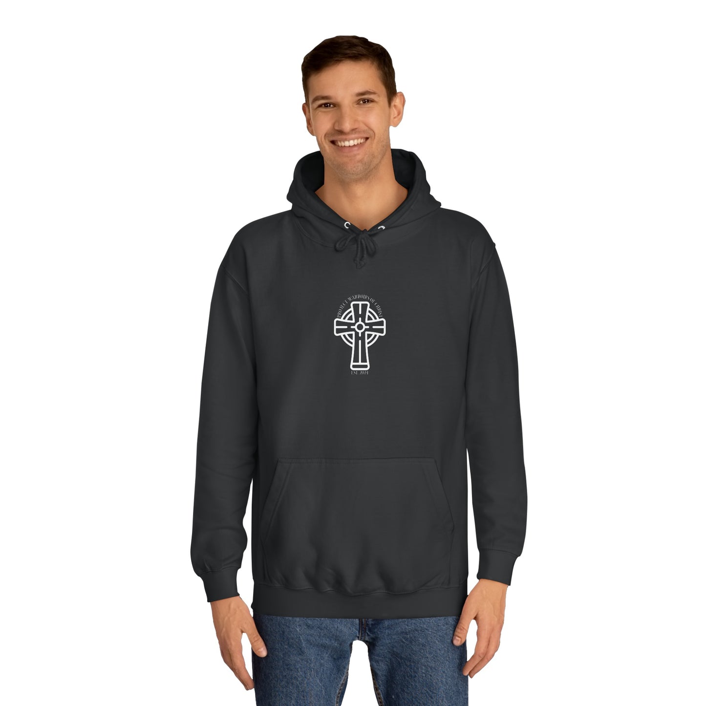 Deuteronomy 31:6 Unisex College Hoodie