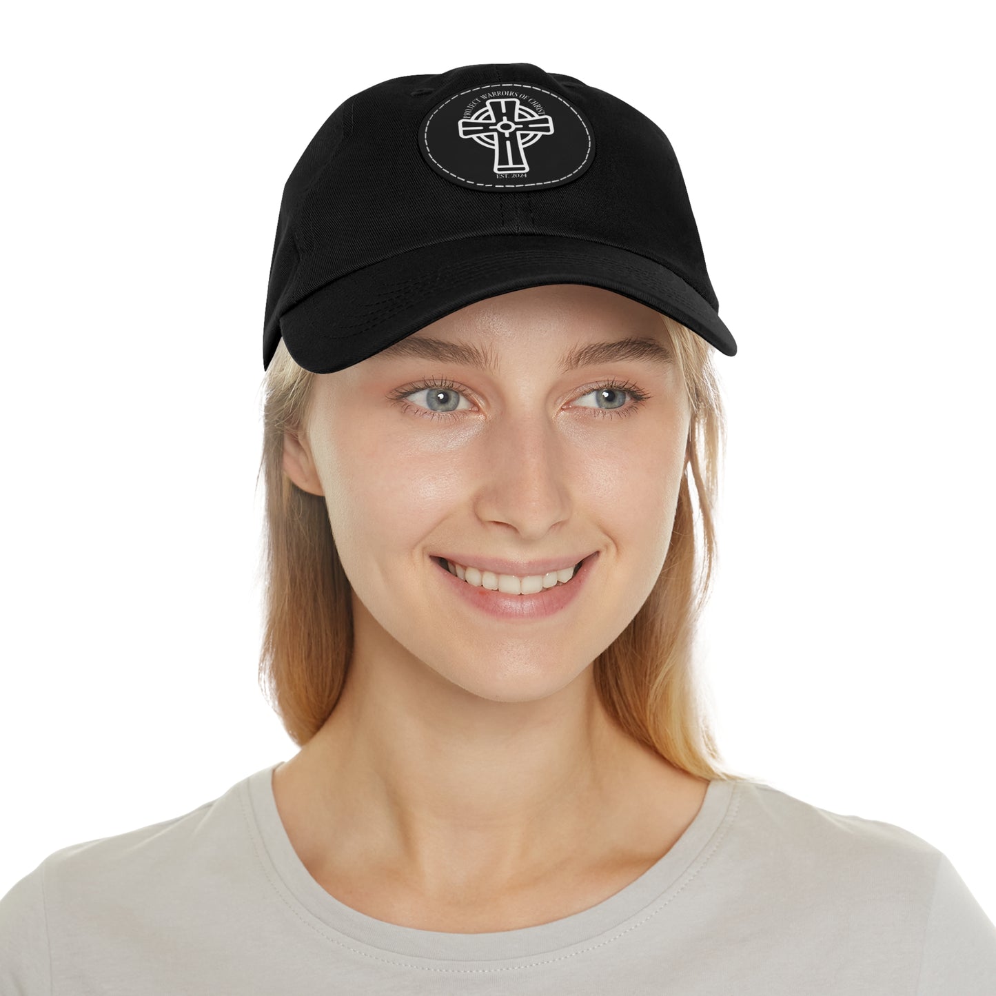 Project Warriors of Christ Dad Hat with Leather Patch (Round)