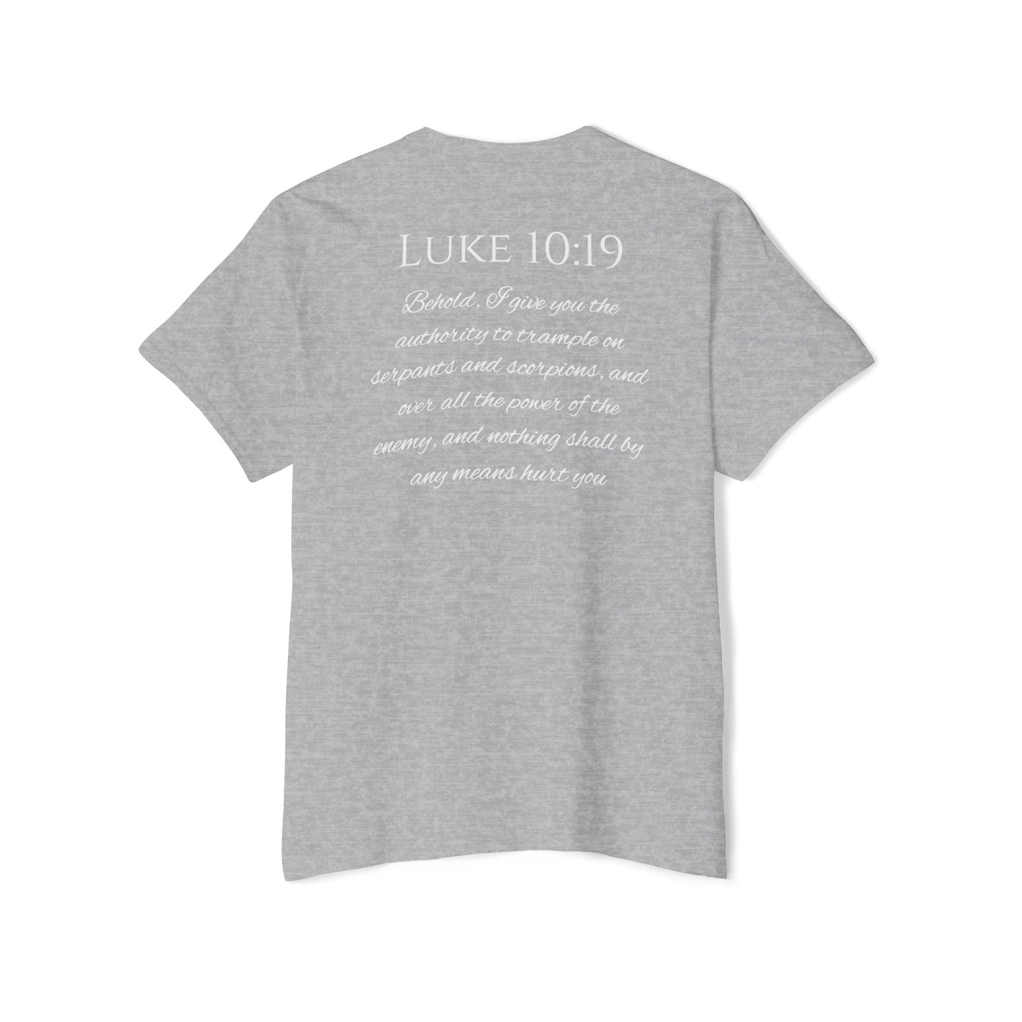 Luke 10:19 Unisex Heavy Cotton Pocket Tee