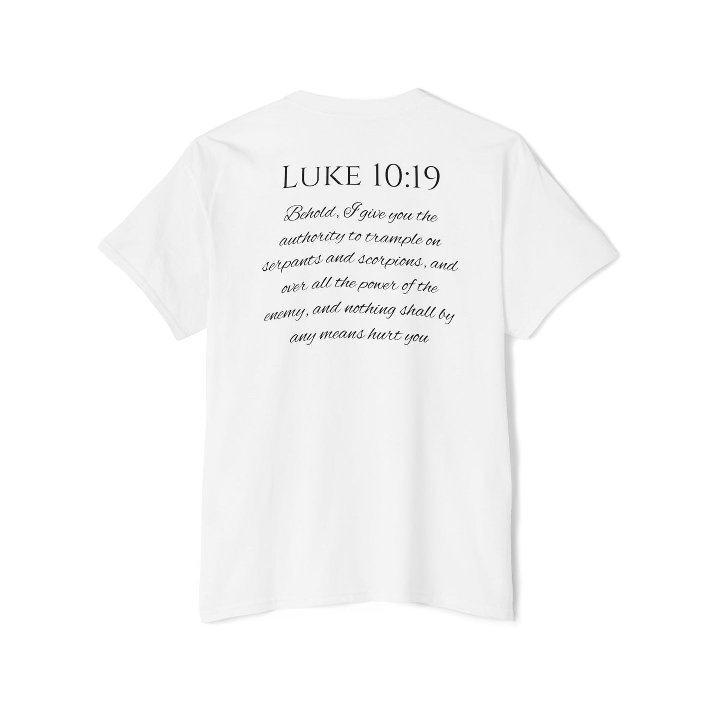 Luke 10:19 Unisex Heavy Cotton Pocket Tee