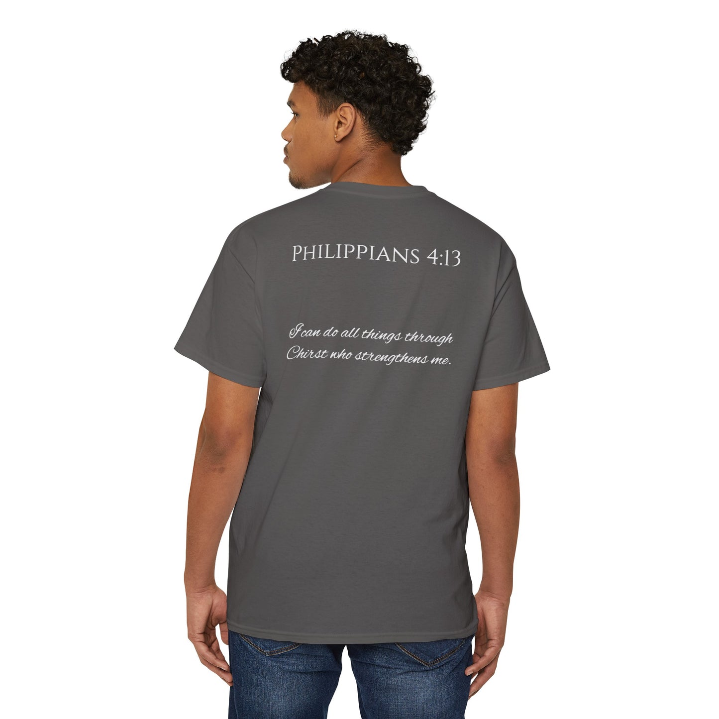 Philippians 4:13 Unisex Heavy Cotton Pocket Tee