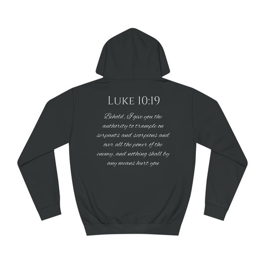 Luke 10:19 Unisex College Hoodie