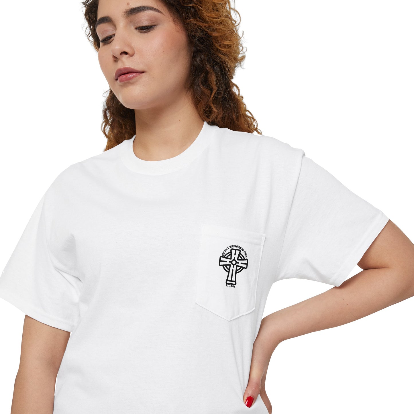 Psalm 23:4 Unisex Heavy Cotton Pocket Tee