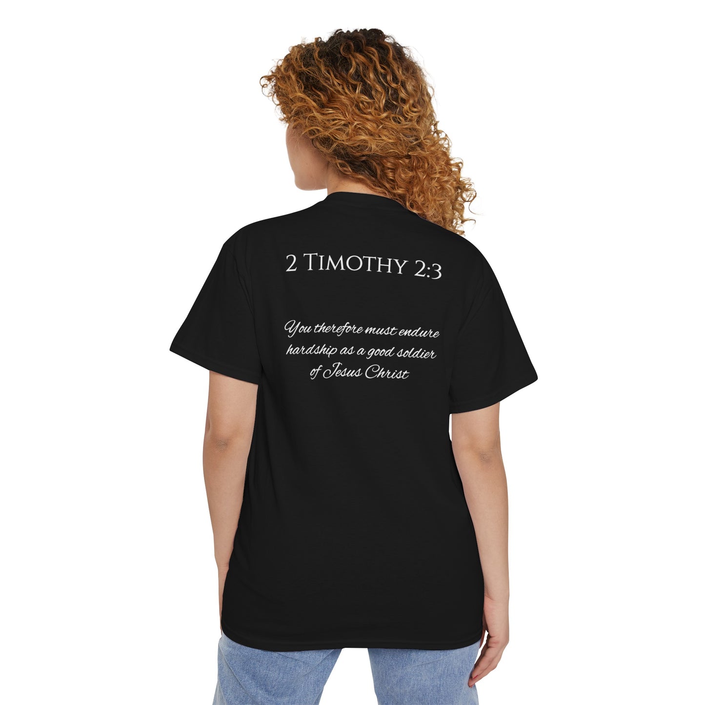 2 Timothy 2:3 Unisex Heavy Cotton Pocket Tee