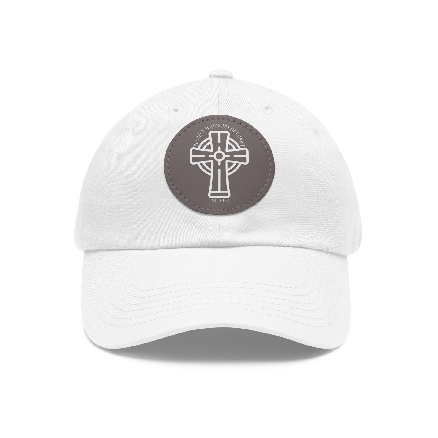 Project Warriors of Christ Dad Hat with Leather Patch (Round)