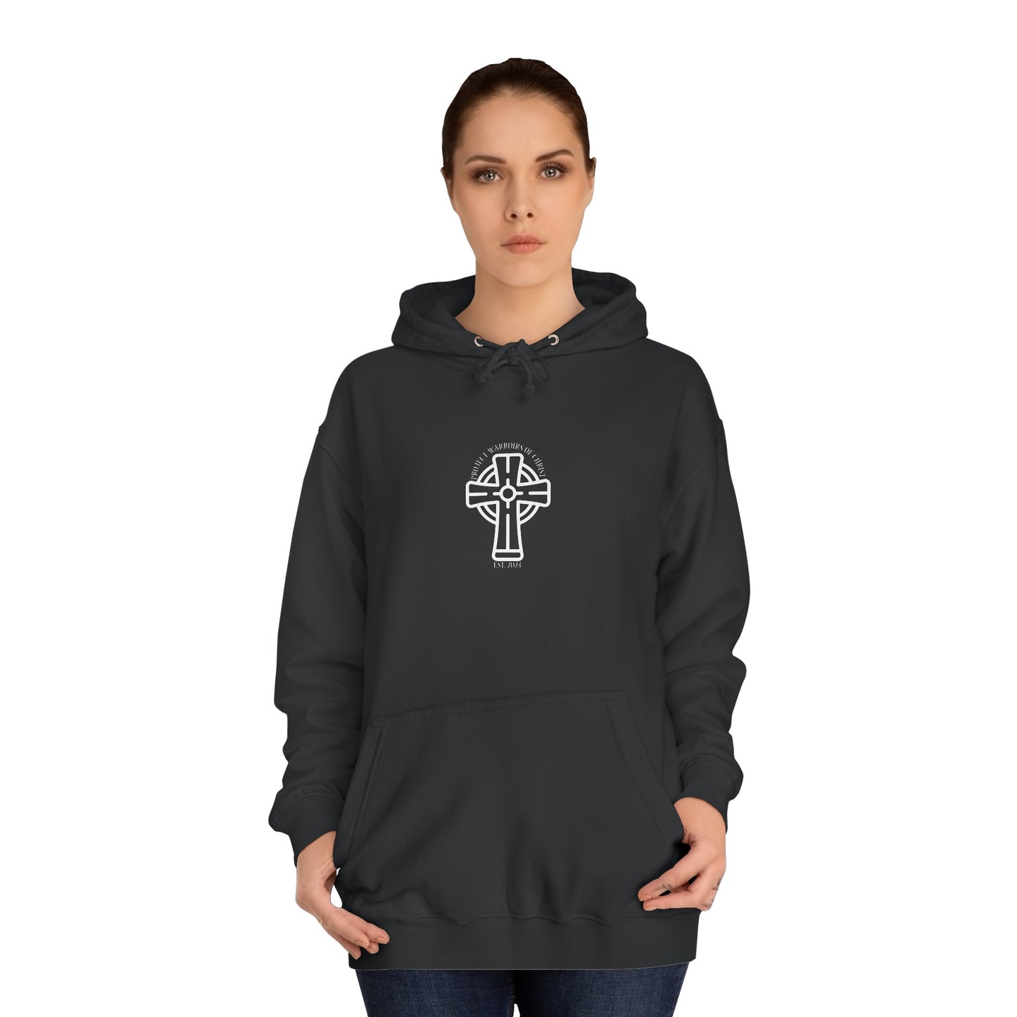 Deuteronomy 31:6 Unisex College Hoodie