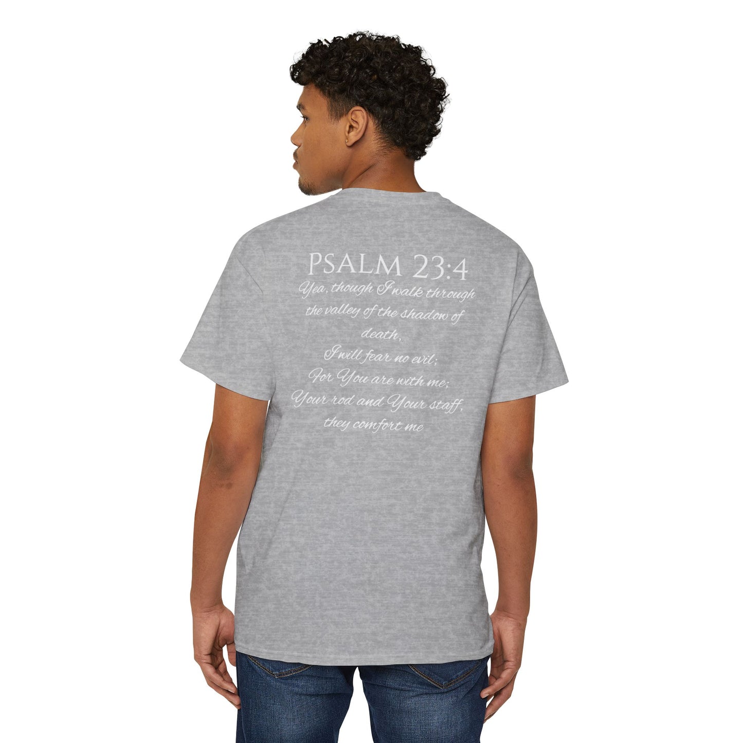 Psalm 23:4 Unisex Heavy Cotton Pocket Tee