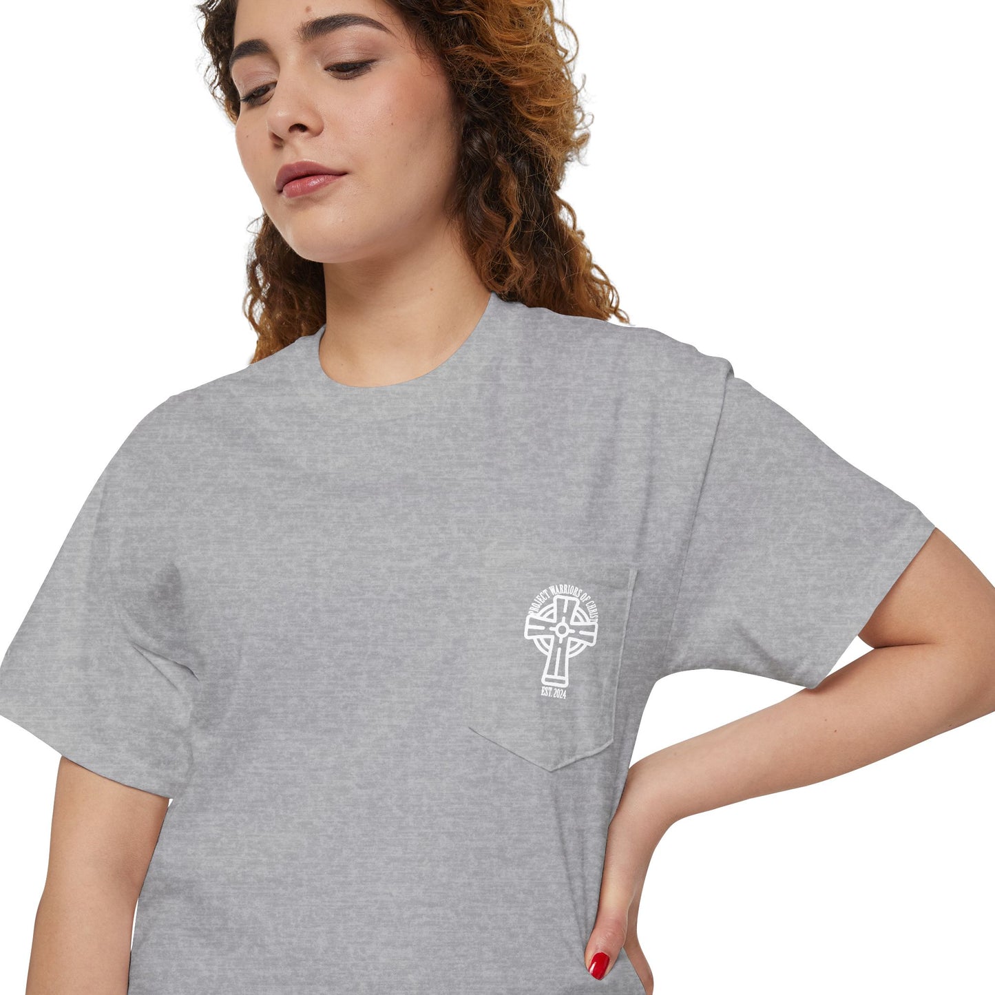 Psalm 23:4 Unisex Heavy Cotton Pocket Tee