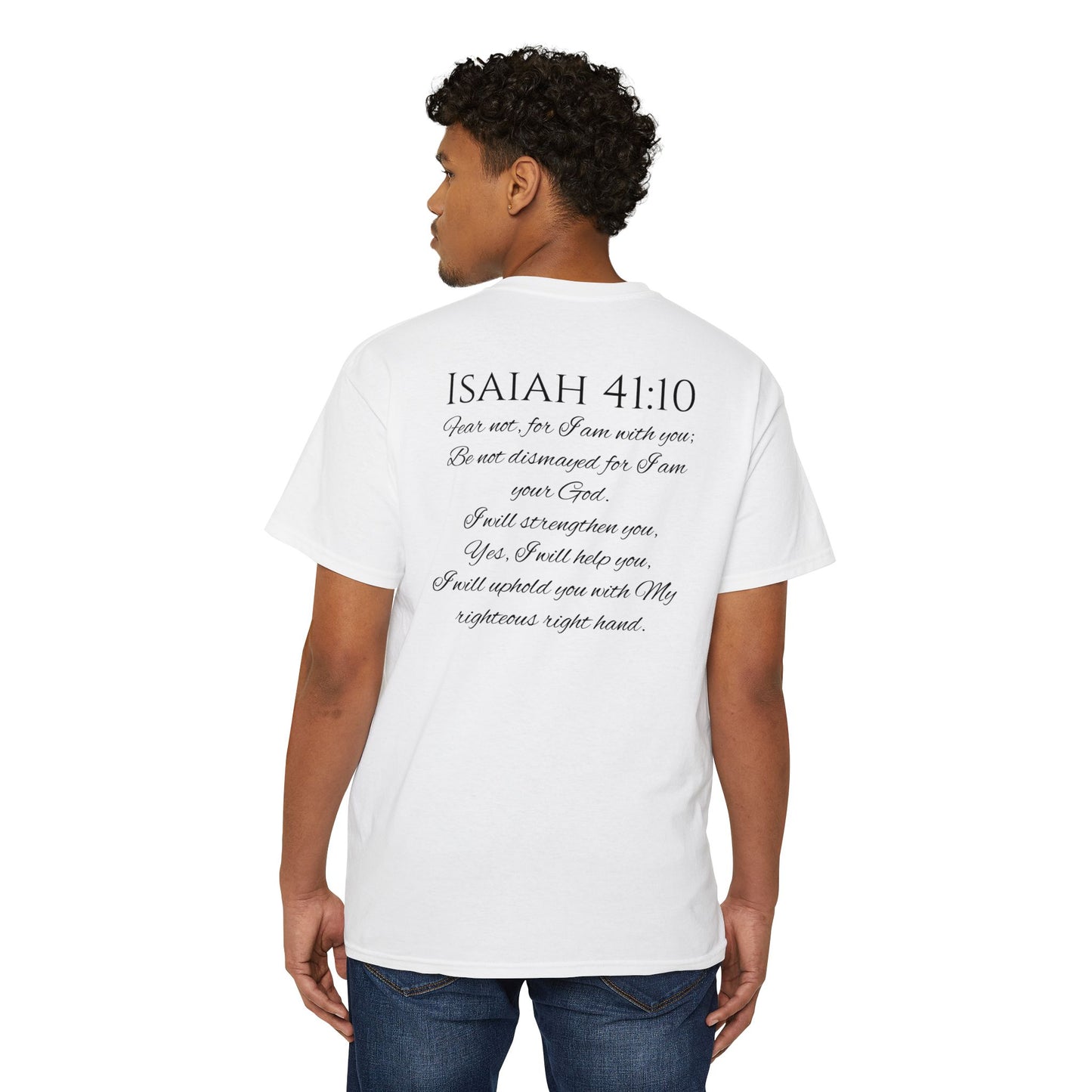 Isaiah 41:10 Unisex Heavy Cotton Pocket Tee