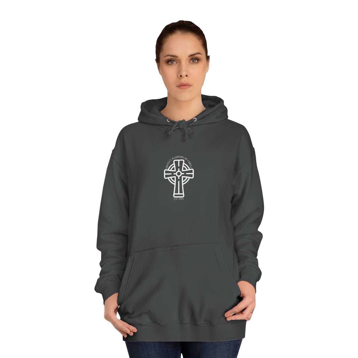 Deuteronomy 31:6 Unisex College Hoodie