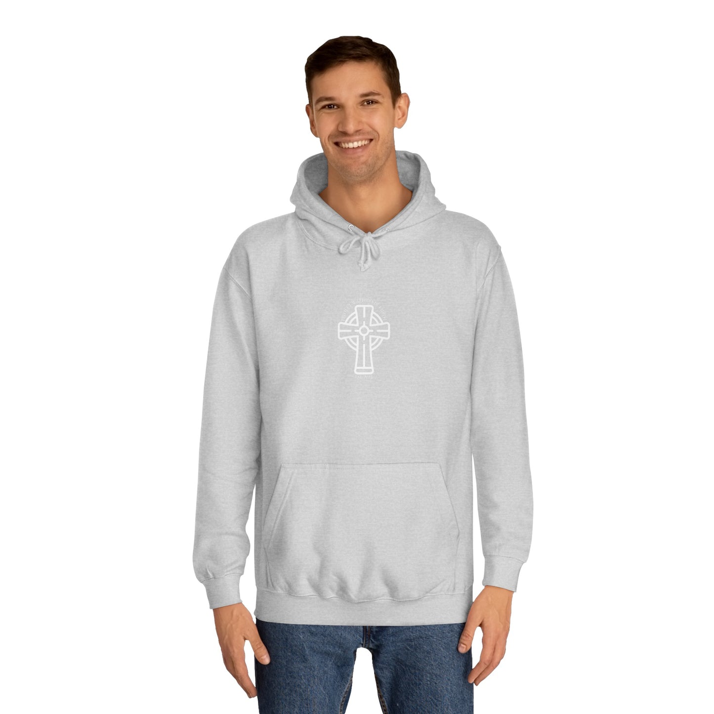 Deuteronomy 31:6 Unisex College Hoodie